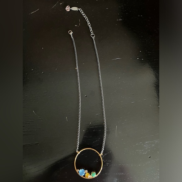 Sabika multi stone circle necklace - Picture 2 of 2